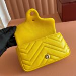 GUCCI GG MARMONT BAG 16 IN YELLOW LAMBSKIN - Image 4