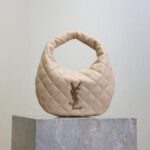 YSL ICARINO 17 IN BEIGE QUILTED GOLD HARDWARE
