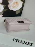 CHANEL BOY BAG MEDIUM 25 IN PINK  CALFSKIN - Image 7