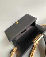 CHANEL MEDIUM 25 BOY BAG IN BLACK LAMBSKIN GOLD HARDWARE - Image 2