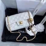 Chanel White Pearl Crush Mini Flap Bag - Image 8