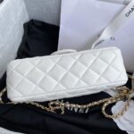 Chanel White Pearl Crush Mini Flap Bag - Image 4
