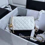 Chanel White Pearl Crush Mini Flap Bag - Image 2