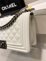 BOY BAG MEDIUM 25 WHITE CAVIAR RUTHENIUM HARDWARE - Image 7