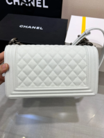 BOY BAG MEDIUM 25 WHITE CAVIAR RUTHENIUM HARDWARE - Image 4