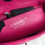CHANEL 20 CLASSIC SMALL DOUBLE FLAP BAG IN DEEP PINK CALFSKIN - Image 6