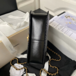 CHANEL FLAP BAG 22 IN BLACK CALFSKIN WITH DOUBLE GOLD BALL - Image 6