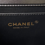 CHANEL FLAP BAG 22 IN BLACK CALFSKIN WITH DOUBLE GOLD BALL - Image 3