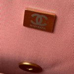 CHANEL SMALL FLAP BAG 20 IN PEACH PINK LAMBSKIN GOLD HARDWARE - Image 3