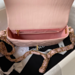 CHANEL SMALL FLAP BAG 20 IN PEACH PINK LAMBSKIN GOLD HARDWARE - Image 2
