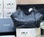 CHANEL MEDIUM MAXI SHOPPING BAG 47 IN BLACK CALFSKIN GOLD-TONE METAL - Image 4