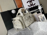 CHANEL CC LARGE 35 BOWLING BAG IN WHITE CALFSKIN - Image 8