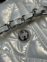 CHANEL CC LARGE 35 BOWLING BAG IN WHITE CALFSKIN - Image 2