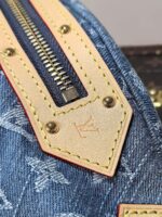 LV 25S BUMBAG 38 IN BLUE MONOGRAM DENIM LEATHER TRIM GOLD HARDWARE - Image 9
