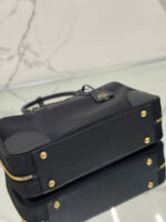 LARGE TOP HANDLE BAG 35 IN BLACK NYLON AND CALFSKIN TRIM - Image 3