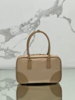 MEDIUM TOP HANDLE BAG 30 IN DRIED MOSS NYLON AND CALFSKIN TRIM - Image 3