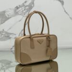 MEDIUM TOP HANDLE BAG 30 IN DRIED MOSS NYLON AND CALFSKIN TRIM - Image 2