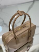 LARGE TOP HANDLE BAG 35 IN DRIED MOSS NYLON AND CALFSKIN TRIM - Image 6