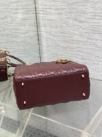 DIOR MEDIUM LADY BAG 24 IN BURGUNDY GOLD HARDWARE - Image 7