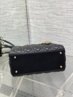 DIOR MEDIUM LADY BAG 24 IN BLACK GOLD HARDWARE - Image 7