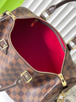 LV SPEEDY BANDOLIÈRE 30 IN DARK BROWN DAMIER EBENE CANVAS GOLD LOCK - Image 7