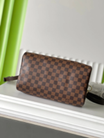 LV SPEEDY BANDOLIÈRE 30 IN DARK BROWN DAMIER EBENE CANVAS GOLD LOCK - Image 5