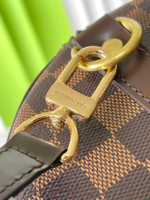 LV SPEEDY BANDOLIÈRE 30 IN DARK BROWN DAMIER EBENE CANVAS GOLD LOCK - Image 2