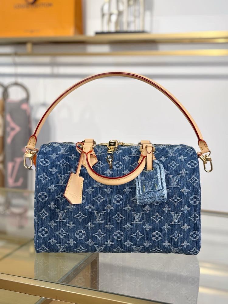 img_3824.jpeg Louis Vuitton Monogram Denim Speedy Soft 30 bag - Image 1