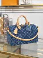 Louis Vuitton Monogram Denim Speedy Soft 30 bag - Image 3