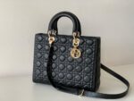Dior Lady Black Gold Hardware (Large size)