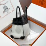 HN QUADRILLE 30 IN BLACK SWIFT WHITE TOILE CANVAS - Image 3