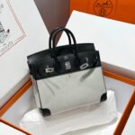 HN 25CM IN BLACK SWIFT WHITE TOILE CANVAS (CUSTOM-MADE)