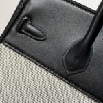 HN 25CM IN BLACK SWIFT WHITE TOILE CANVAS (CUSTOM-MADE) - Image 4