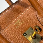 HN 25 IN BURNT ORANGE CALFSKIN GOLD HARDWARE - Image 5