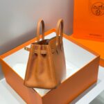 HN 25 IN BURNT ORANGE CALFSKIN GOLD HARDWARE - Image 3