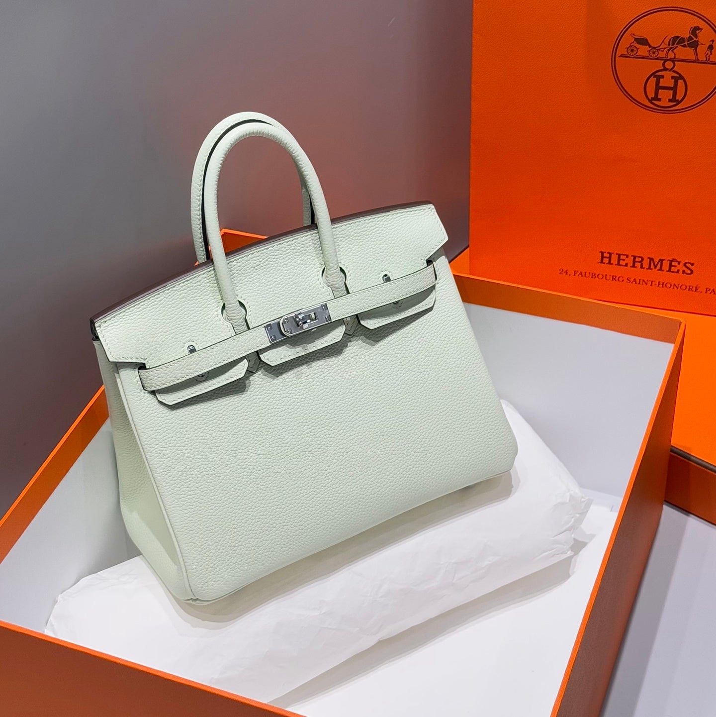 img_43e90bff_20250617_i1750141131816_1332_0_1_jpg.jpg HN 25 IN LIGHT MINT GREEN SILVER HARDWARE - Image 1