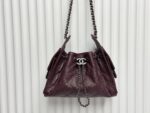 Chanel 25 Mini Burgundy Sliver Hardware - Image 2