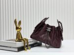 Chanel 25 Mini Burgundy Sliver Hardware - Image 3