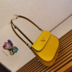 PRADA SPAZZOLATO CLEO SHOULDER BAG IN YELLOW - Image 9