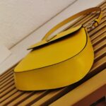 PRADA SPAZZOLATO CLEO SHOULDER BAG IN YELLOW - Image 5