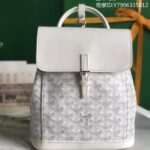 Goyard Goyardine Mini Alpin Backpack in white