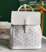 Goyard Goyardine Mini Alpin Backpack in white