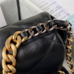 Chanel 19 Flap Bag Black Lambskin Gold Hardware - Image 7