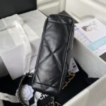 Chanel 19 Flap Bag Black Lambskin Gold Hardware - Image 5