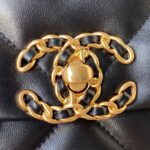Chanel 19 Flap Bag Black Lambskin Gold Hardware - Image 4