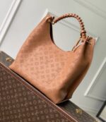 Louis Vuitton Carmel Mahina Leather Hobo Bag in Cognac - Image 3
