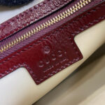 JACKIE SMALL SHOULDER BAG IN WINE RED CRACKED LACQUER GOLD HARDWARE - Image 4