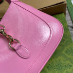 JACKIE SMALL SHOULDER BAG 27 IN PINK CRACKED LACQUER GOLD HARDWARE - Image 2