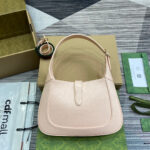 JACKIE SMALL SHOULDER BAG 27 IN LIGHT PINK CRACKED LACQUER GOLD HARDWARE - Image 6