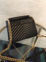 Saint Laurent medium College leather cross body bag in black with gold hardware - Image 2